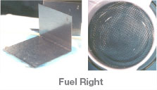 A diesel fuel sample after treatment with Fuel Right, noticeably cleaner